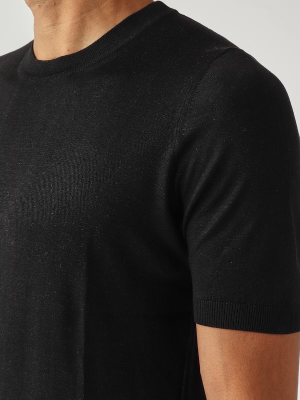 5. Men's super Tasmania silk sweater Black Gran Sasso 4311223503