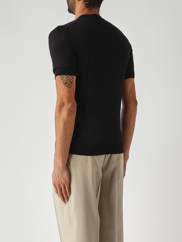 4. Men's super Tasmania silk sweater Black Gran Sasso 4311223503