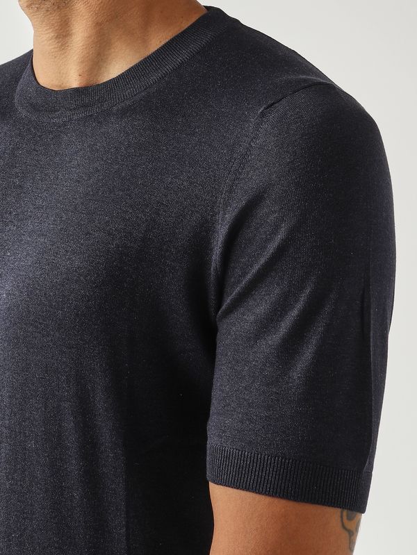 5. Herrenpullover aus Super-Tasmanian-Seide Dunkelmarineblau Gran Sasso 4311223503