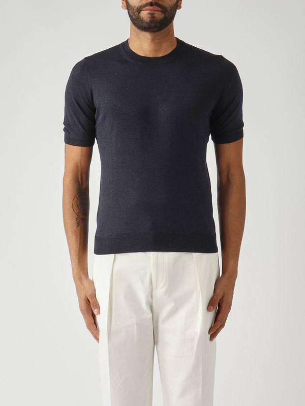 1. Herrenpullover aus Super-Tasmanian-Seide Dunkelmarineblau Gran Sasso 4311223503