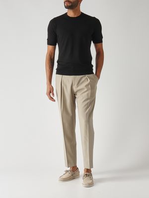 2. Men's super Tasmania silk sweater Black