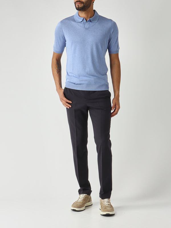 2. Polo homme en soie bleu ciel Gran Sasso 4312923503