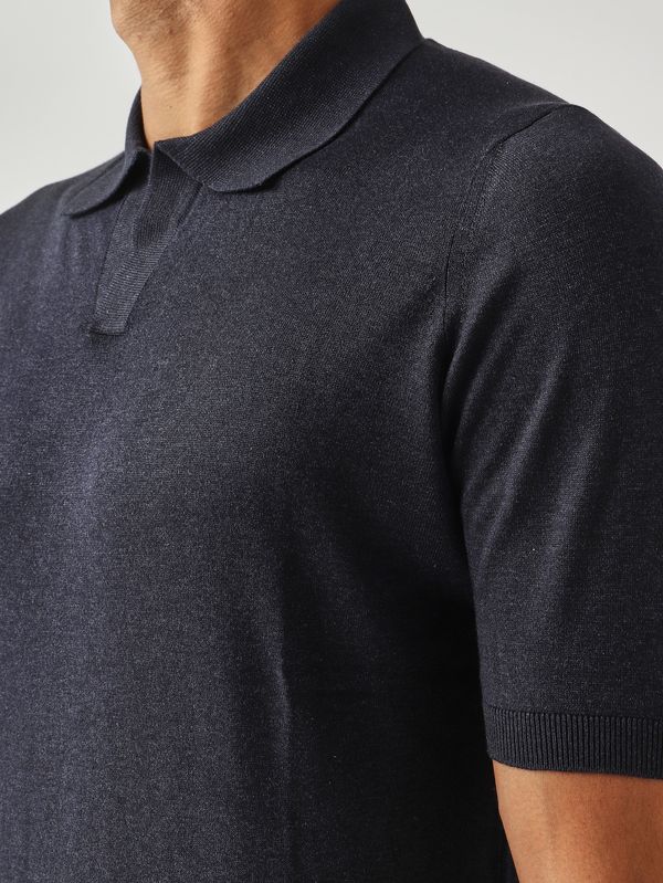 5. Polo uomo in seta Navy Gran Sasso 4312923503