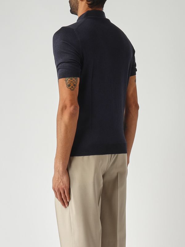 4. Polo uomo in seta Navy Gran Sasso 4312923503