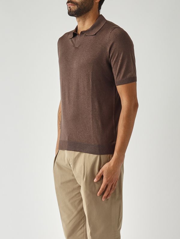 3. Polo uomo in seta Cacao Gran Sasso 4312923503