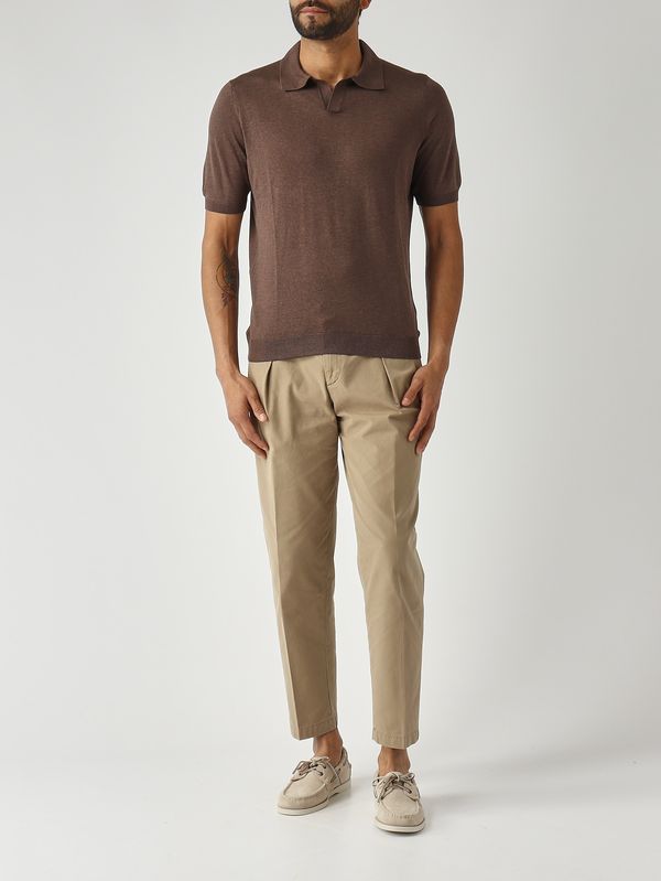2. Polo uomo in seta Cacao Gran Sasso 4312923503
