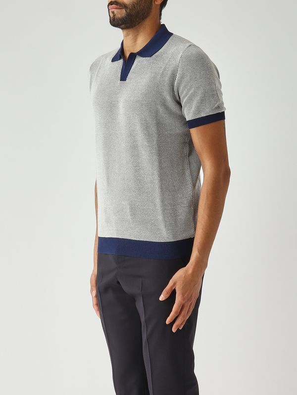 3. Herren-Polohemd aus Bio-Baumwolle Blau Gran Sasso 5715526901