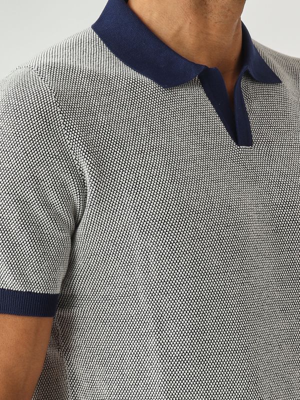 5. Herren-Polohemd aus Bio-Baumwolle Blau Gran Sasso 5715526901