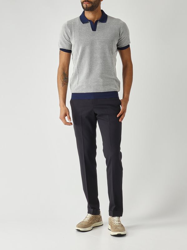 2. Herren-Polohemd aus Bio-Baumwolle Blau Gran Sasso 5715526901