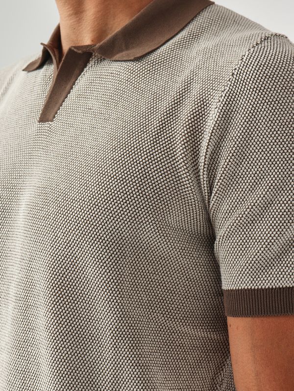 5. Herren-Polohemd aus Bio-Baumwolle Braun Gran Sasso 5715526901