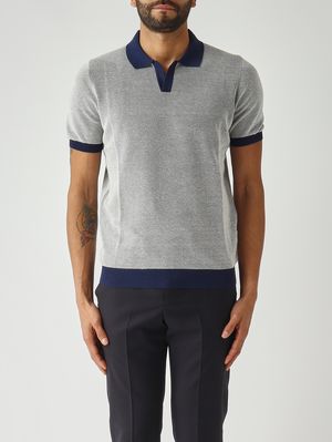 1. Herren-Polohemd aus Bio-Baumwolle Blau