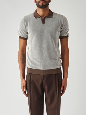 1. Herren-Polohemd aus Bio-Baumwolle Braun