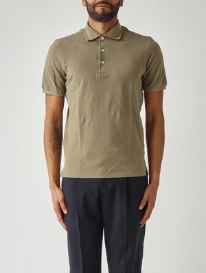 1. Men's organic cotton polo shirt Persimmon