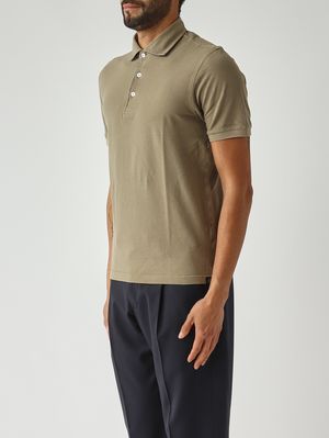 3. Men's organic cotton polo shirt Persimmon
