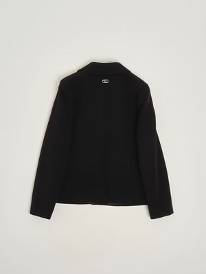 2. Mädchenjacke aus Crêpe Schwarz