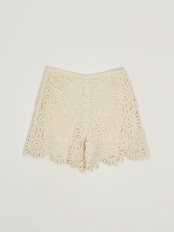 2. Shorts de niña de algodón a crochet Natural Liu Jo ga6059ma051