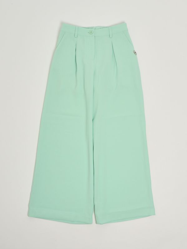 Pantalon en crêpe pour fille Vert Liu Jo