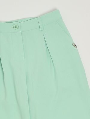 3. Girls' crepe trousers Green