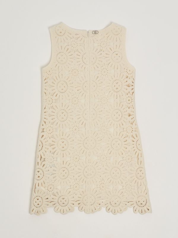 2. Abito bambina in cotone crochet Naturale Liu Jo ga6193ma051