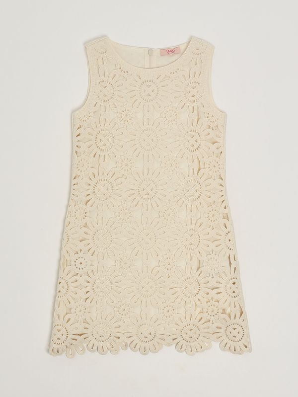 1. Abito bambina in cotone crochet Naturale Liu Jo ga6193ma051