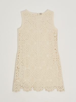 2. Abito bambina in cotone crochet Naturale