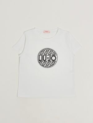 1. T-shirt en coton pour fille Blanc