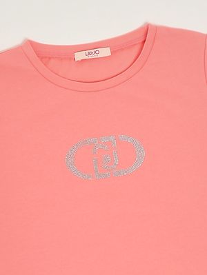 3. T-shirt fille en coton stretch Rose