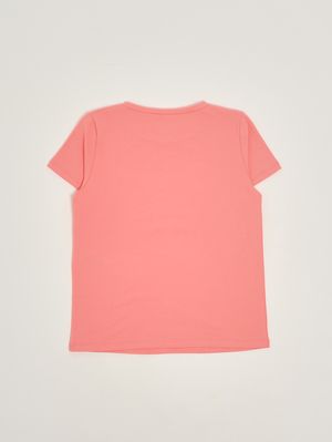 2. T-shirt fille en coton stretch Rose