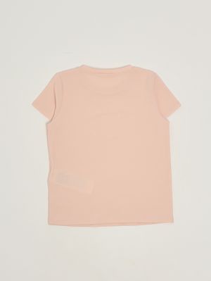 2. Mädchen-T-Shirt aus Stretch-Baumwolle Rosa