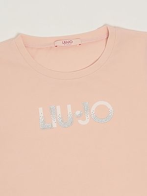 3. Mädchen-T-Shirt aus Stretch-Baumwolle Rosa