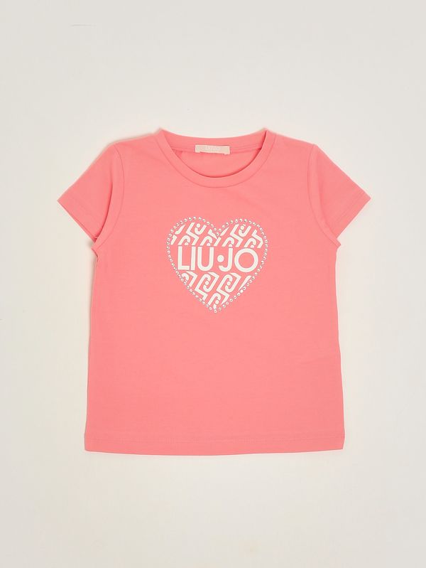 1. Mädchen-T-Shirt aus Baumwolle Rosa Liu Jo ka6088js003
