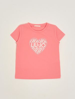 1. Mädchen-T-Shirt aus Baumwolle Rosa