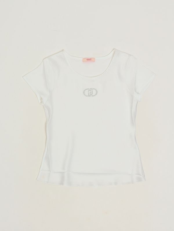 1. Girls' satin T-shirt White Liu Jo ga6025t400a
