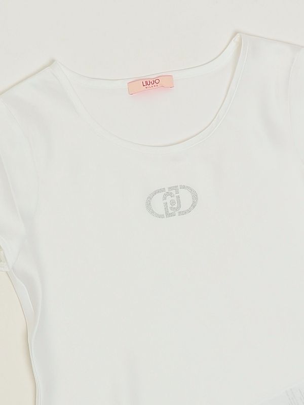 3. Girls' satin T-shirt White Liu Jo ga6025t400a