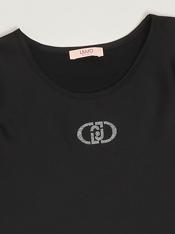 3. Girls' satin T-shirt Black Liu Jo ga6025t400a