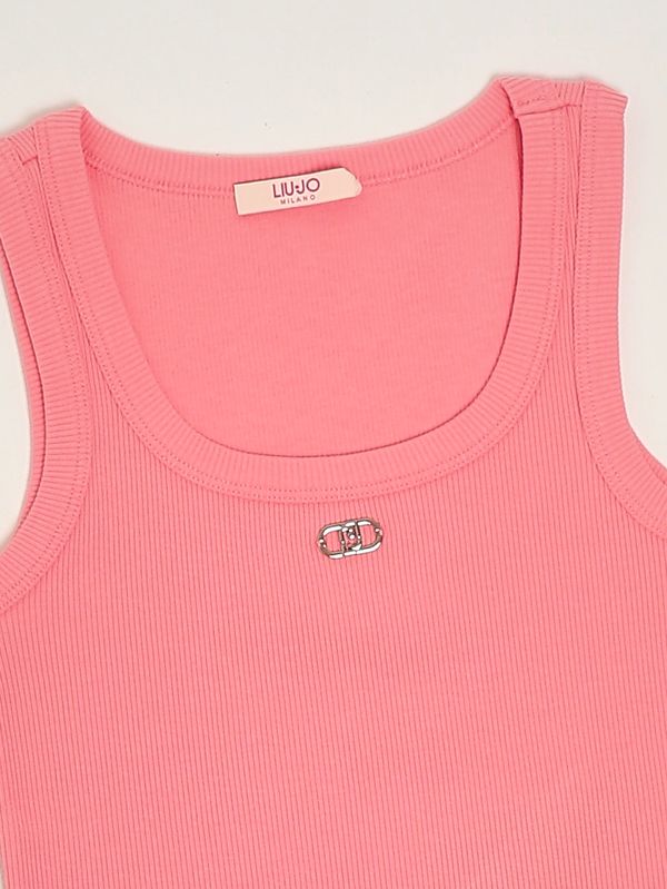 3. Top pour fille en coton stretch Rose Liu Jo ga6213j4822