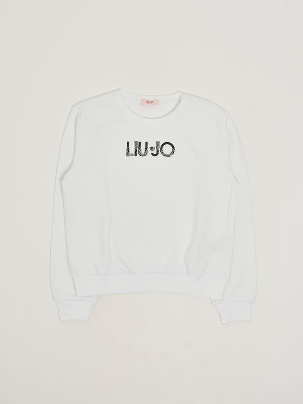 1. Sudadera para niña de mezcla de algodón Blanco Liu Jo ga6083fs858