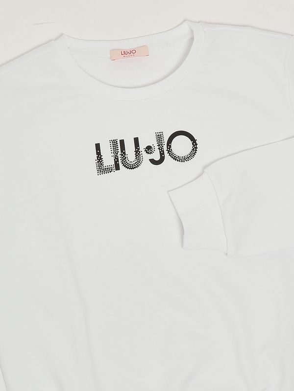 3. Sudadera para niña de mezcla de algodón Blanco Liu Jo ga6083fs858