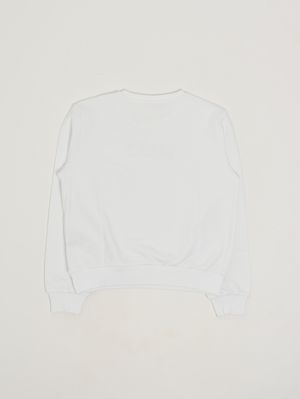 2. Felpa bambina in misto cotone Bianco