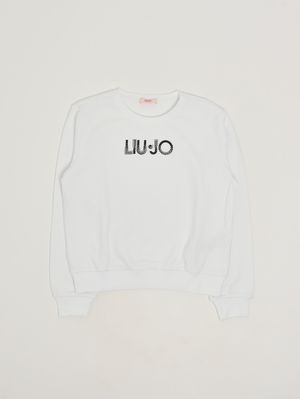 1. Felpa bambina in misto cotone Bianco