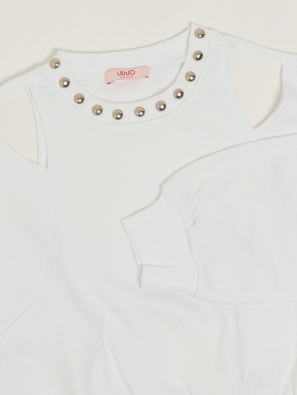 3. Sweatshirt für Mädchen aus Baumwollmix Weiß Liu Jo ga6106fs858