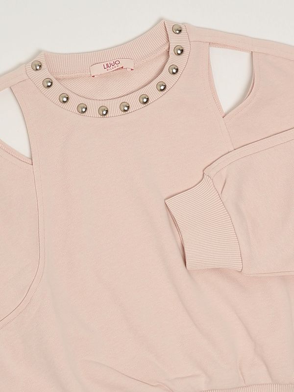 3. Sweatshirt für Mädchen aus Baumwollmix Hellrosa Liu Jo ga6106fs858