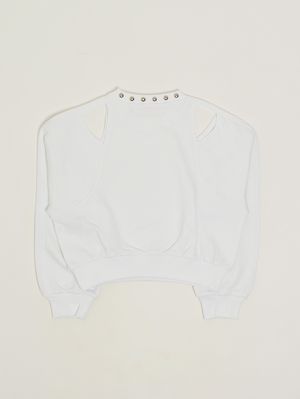 2. Sweatshirt für Mädchen aus Baumwollmix Weiß