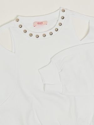 3. Sweatshirt für Mädchen aus Baumwollmix Weiß