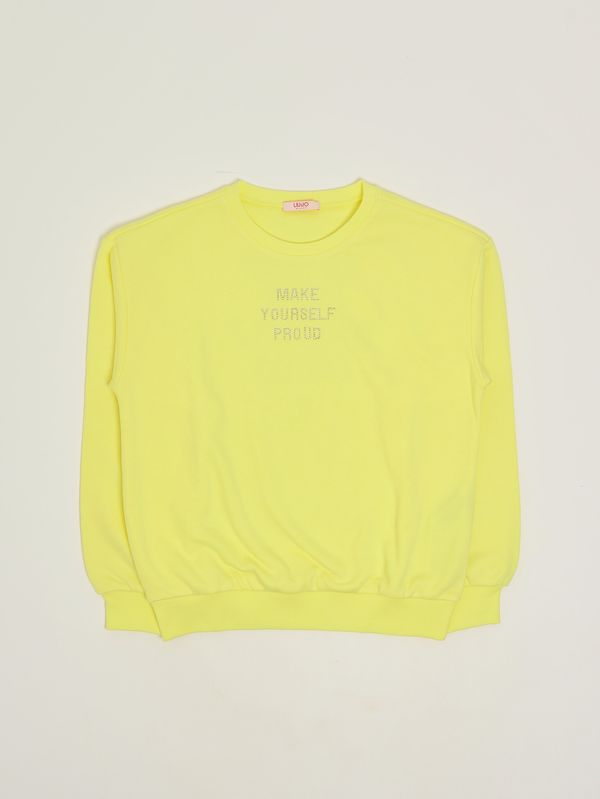 1. Felpa bambina in cotone Giallo Liu Jo ga6179fs858