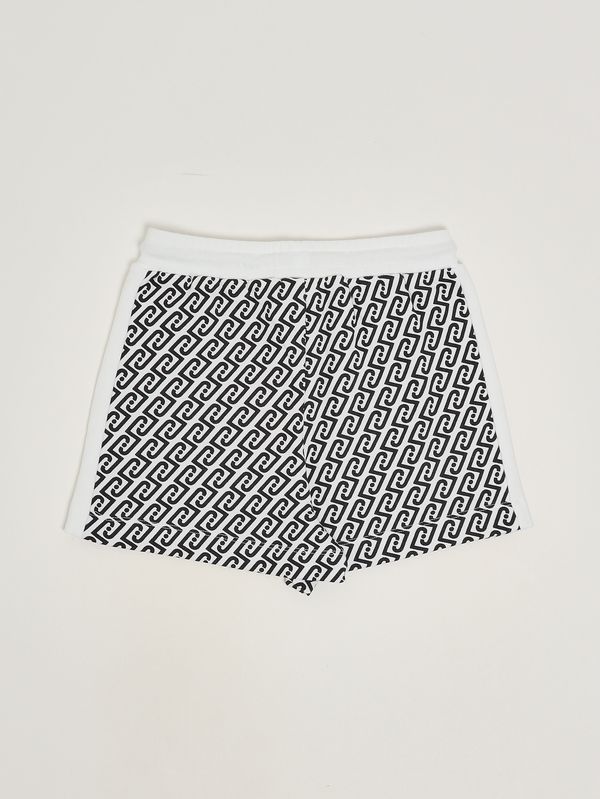 2. Shorts de niña de felpa de algodón Blanco y negro Liu Jo ga6154fs858