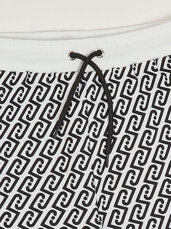 3. Shorts de niña de felpa de algodón Blanco y negro Liu Jo ga6154fs858