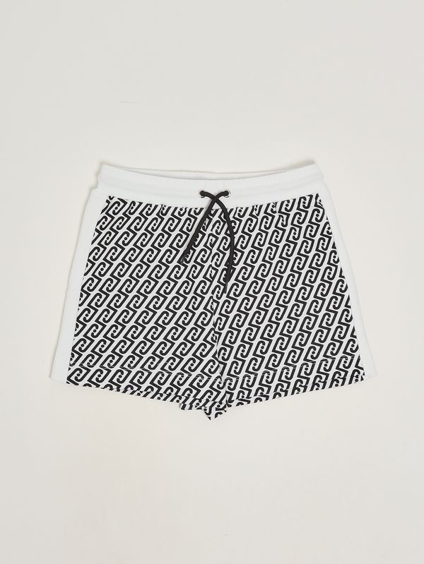 1. Shorts de niña de felpa de algodón Blanco y negro Liu Jo ga6154fs858