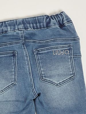 3. Vaqueros para bebé niña Betty Divine de denim de algodón elástico Denim claro