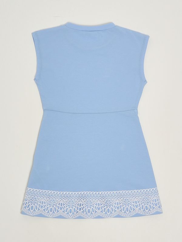2. Abito bambina in cotone stretch Celeste Liu Jo ka6014js003